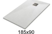 Duschwanne 185x90 cm aus Mineralharz extra-flach TECNIK
