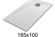 Duschwanne 185x100 cm aus Mineralharz extra-flach TECNIK