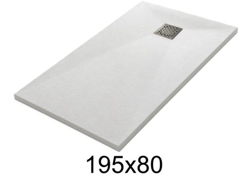 Duschwanne 195x80 cm aus Mineralharz extra-flach TECNIK