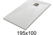 Duschwanne 195x100 cm aus Mineralharz extra-flach TECNIK