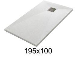 Duschwanne 195x100 cm aus Mineralharz extra-flach TECNIK