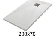 Duschwanne 200x70 cm aus Mineralharz extra-flach TECNIK