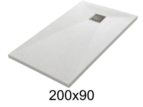 Duschwanne 200x90 cm aus Mineralharz extra-flach TECNIK