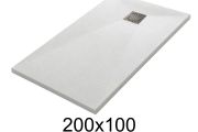 Duschwanne 200x100 cm aus Mineralharz extra-flach TECNIK