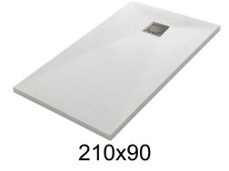 Duschwanne 210x90 cm aus Mineralharz extra-flach TECNIK