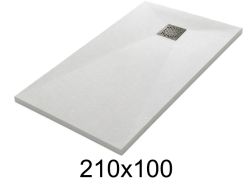 Duschwanne 210x100 cm aus Mineralharz extra-flach TECNIK