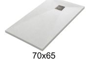 Duschwanne 70x65 cm aus Mineralharz extra-flach TECNIK