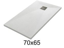 Duschwanne 70x65 cm aus Mineralharz extra-flach TECNIK