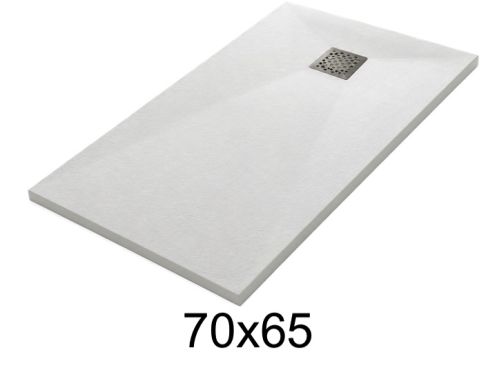 Duschwanne 70x65 cm aus Mineralharz extra-flach TECNIK