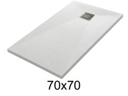 Duschwanne 70x70 cm aus Mineralharz extra-flach TECNIK