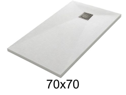 Duschwanne 70x70 cm aus Mineralharz extra-flach TECNIK
