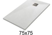 Duschwanne 75x75 cm aus Mineralharz extra-flach TECNIK