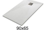 Duschwanne 90x65 cm aus Mineralharz extra-flach TECNIK