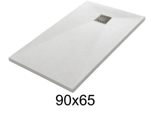 Duschwanne 90x65 cm aus Mineralharz extra-flach TECNIK