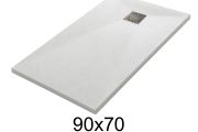 Duschwanne 90x70 cm aus Mineralharz extra-flach TECNIK