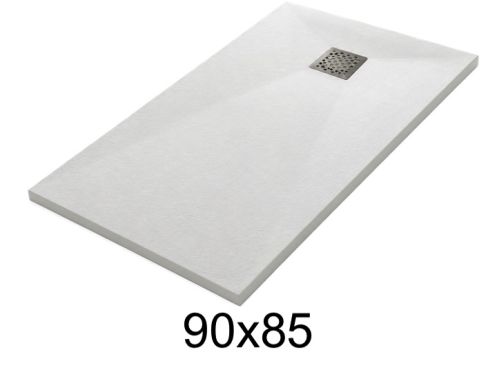 Duschwanne 90x85 cm aus Mineralharz extra-flach TECNIK