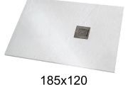 Duschwanne 185x120 cm extra flaches Harz - VERONE XL