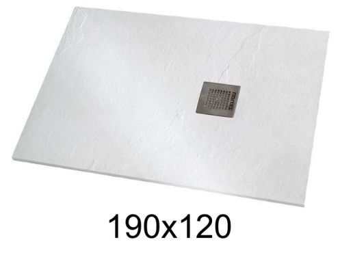 Duschwanne 190x120 cm extra flaches Harz - VERONE XL