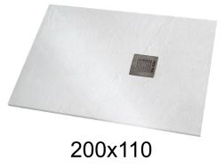 Duschwanne 200x110 cm extra flaches Harz - VERONE XL