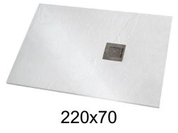 Duschwanne 220x70 cm extra flaches Harz - VERONE XL