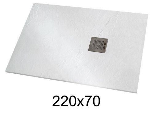 Duschwanne 220x70 cm extra flaches Harz - VERONE XL