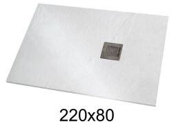 Duschwanne 220x80 cm extra flaches Harz - VERONE XL