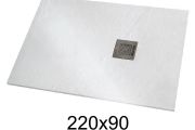 Duschwanne 220x90 cm extra flaches Harz - VERONE XL