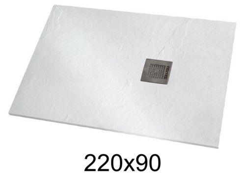 Duschwanne 220x90 cm extra flaches Harz - VERONE XL