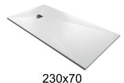 Duschwanne 230x70 cm extra flach aus Harz - MUNICH XL