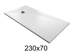 Duschwanne 230x70 cm extra flach aus Harz - MUNICH XL