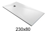 Duschwanne 230x80 cm extra flach aus Harz - MUNICH XL