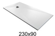 Duschwanne 230x90 cm extra flach aus Harz - MUNICH XL