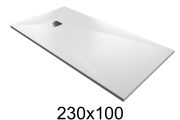 Duschwanne 230x100 cm extra flach aus Harz - MUNICH XL