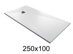 Duschwanne 250x100 cm extra flach aus Harz - MUNICH XL