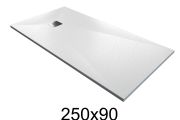 Duschwanne 250x90 cm extra flach aus Harz - MUNICH XL