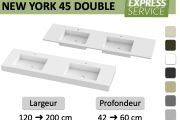Doppelwaschbecken nach Maß hängend oder zum Einbau – NEW YORK 45 DOUBLE