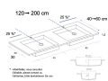 Doppelwaschbecken nach Maß hängend oder zum Einbau – NEW YORK 45 DOUBLE