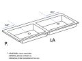 Doppelwaschbecken nach Maß hängend oder zum Einbau – NEW YORK 45 DOUBLE