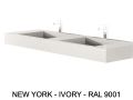 Doppelwaschbecken nach Maß hängend oder zum Einbau – NEW YORK 45 DOUBLE