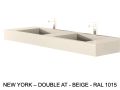 Doppelwaschbecken nach Maß hängend oder zum Einbau – NEW YORK 45 DOUBLE