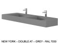 Doppelwaschbecken nach Maß hängend oder zum Einbau – NEW YORK 45 DOUBLE