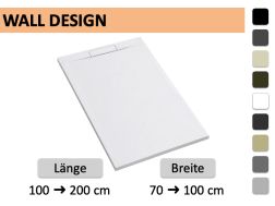 Maßgefertigte Duschwanne mit Wandablauf WALL DESIGN