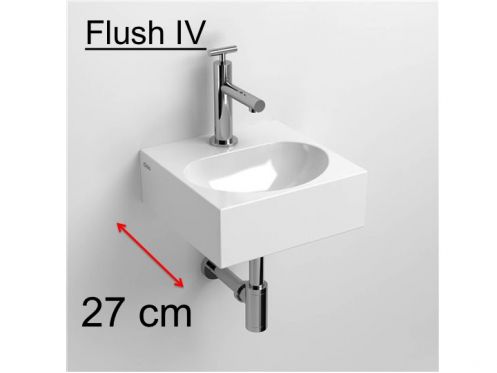 Waschbecken, 27 x 27 cm, quadratische Form mit einem Originalbecken